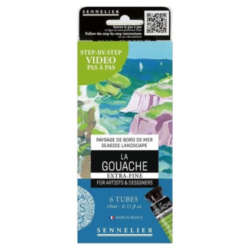 Set 6 tubes gouache extra-fine Sennelier - Bord de mer