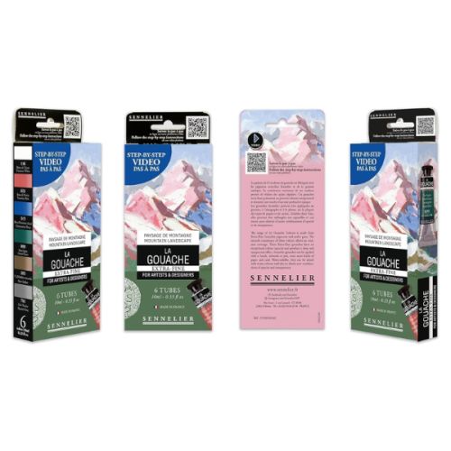 Gouache extra-fine Sennelier - Paysages Montagne - 6 tubes 10ml