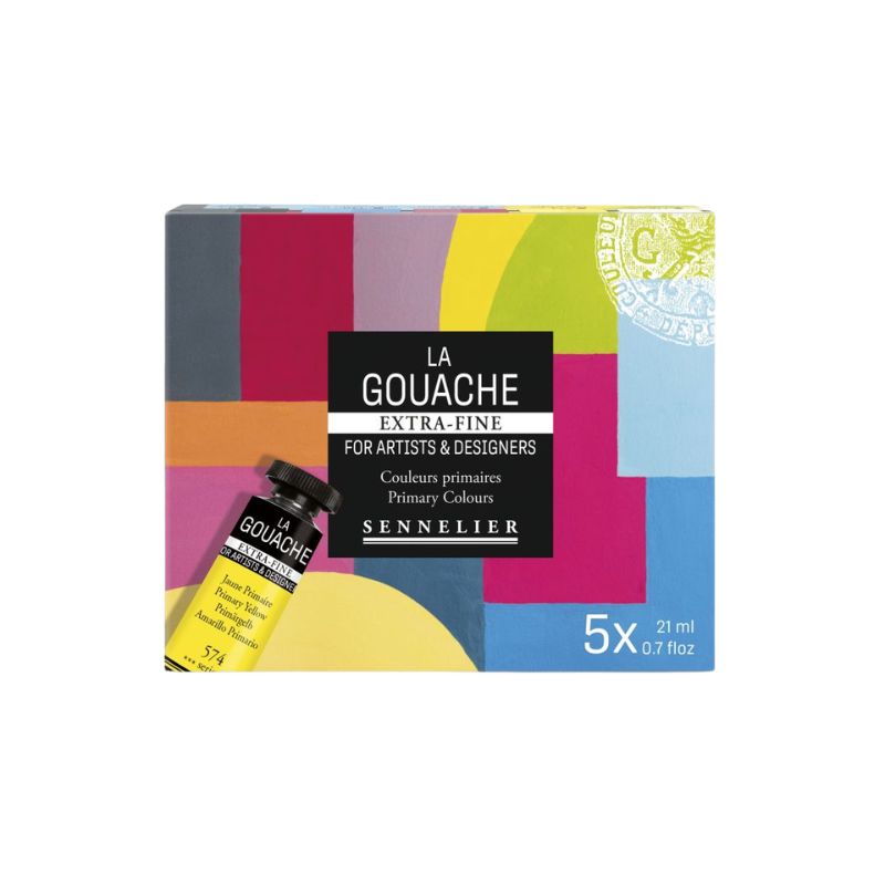 Set d'initiation gouache extra-fine Sennelier - Couleurs primaires