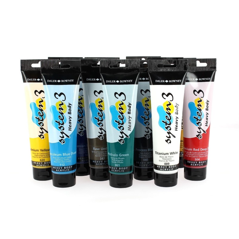 System 3 Heavy Body de Daler-Rowney, peinture acrylique épaisse