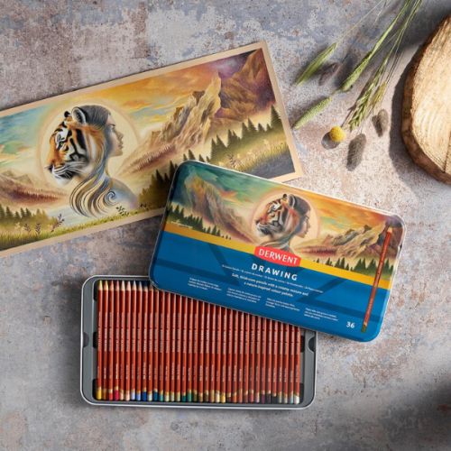 Assortiment de 36 crayons de couleurs professionnels Drawing - Derwent