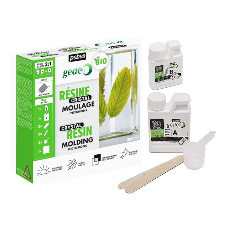 Kit résine cristal BIO - 300ml - Gédéo