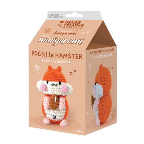 Kit crochet mini Amigurumi - Pochi le hamster - Graine créative