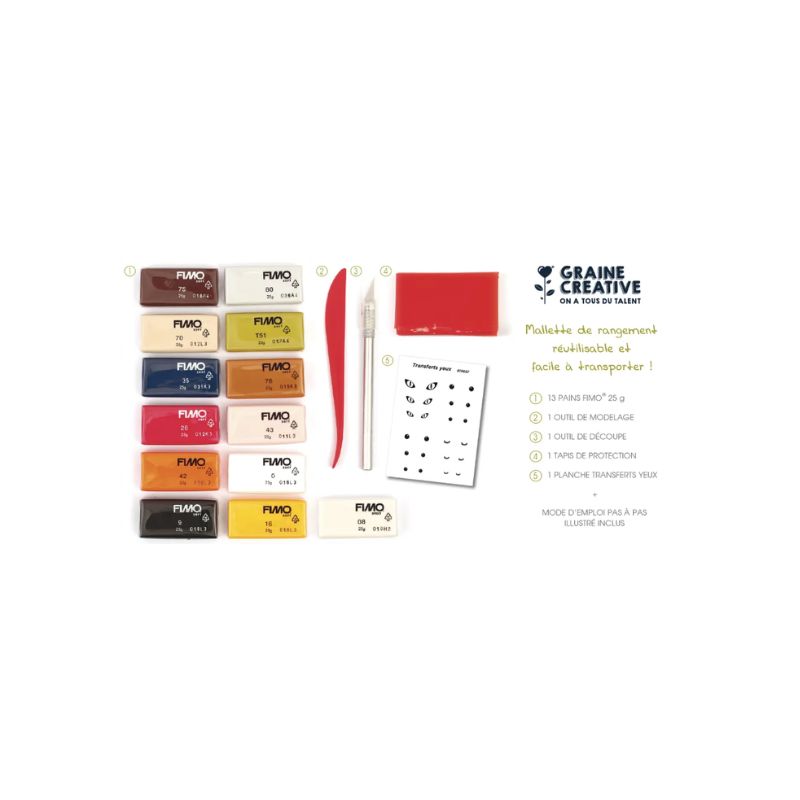 Mallette Fimo Fantasy family - Graine créative