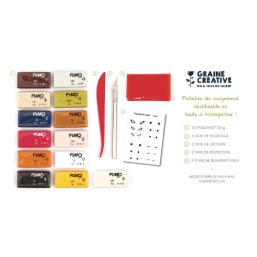 Mallette Fimo Fantasy family - Graine créative