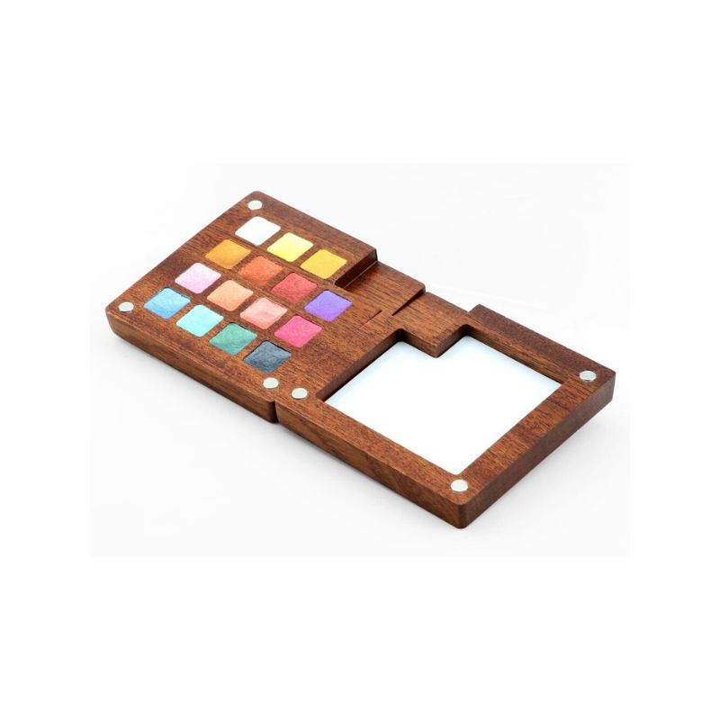 Mini Palette Aquarelle - 15 couleurs irisées - Art & Go