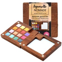 Mini Palette Aquarelle - 15 couleurs métalliques - Art & Go