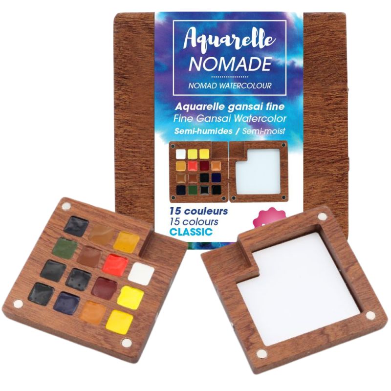 Mini set Aquarelle Gansai  - 15 couleurs - Art & Go