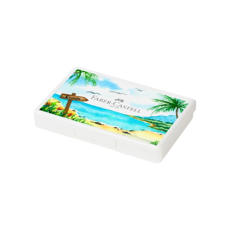 Boite 12 demi-godets aquarelle fine Faber-Castell + 1 pinceau