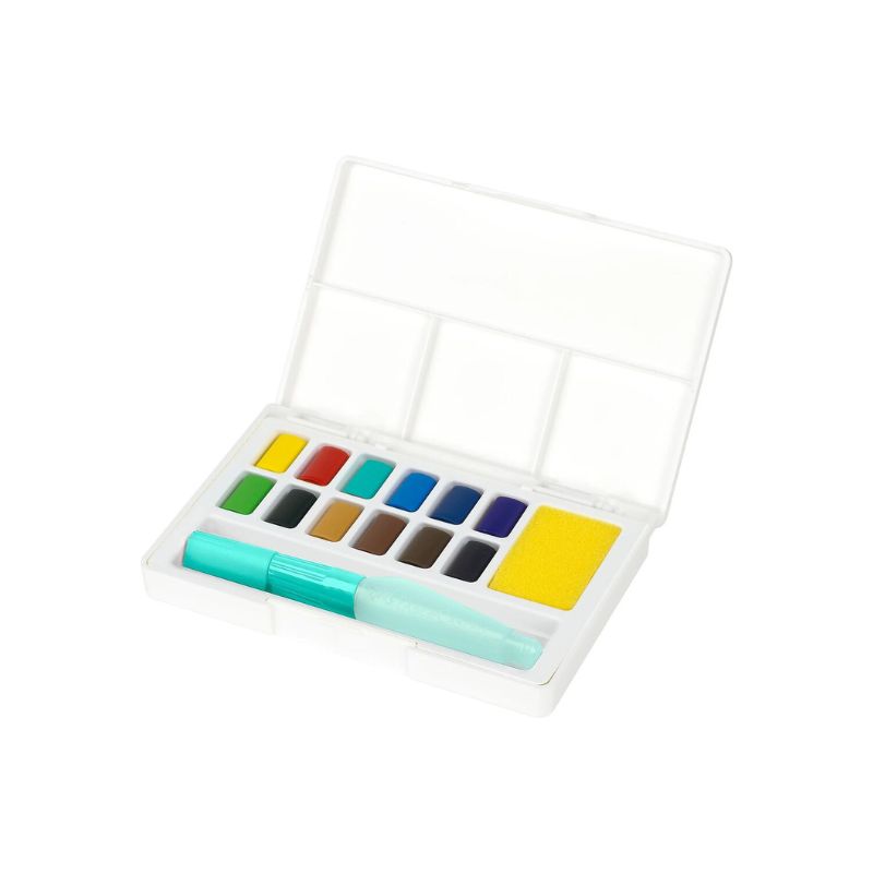 Aquarelle fine Faber-Castell - Set 12 demi-godets + pinceau