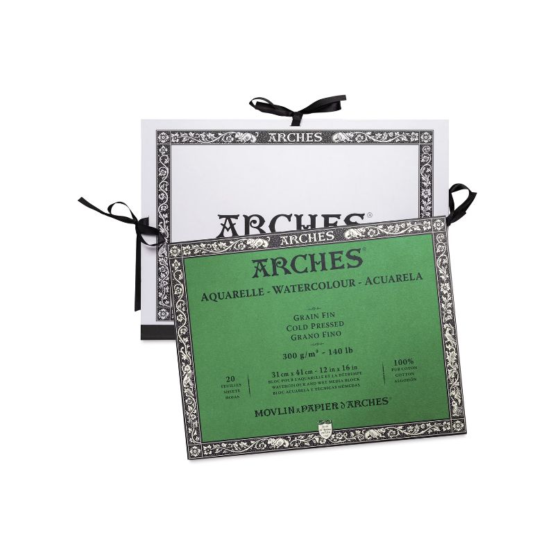 Bloc aquarelle Arches + carton à dessin offert