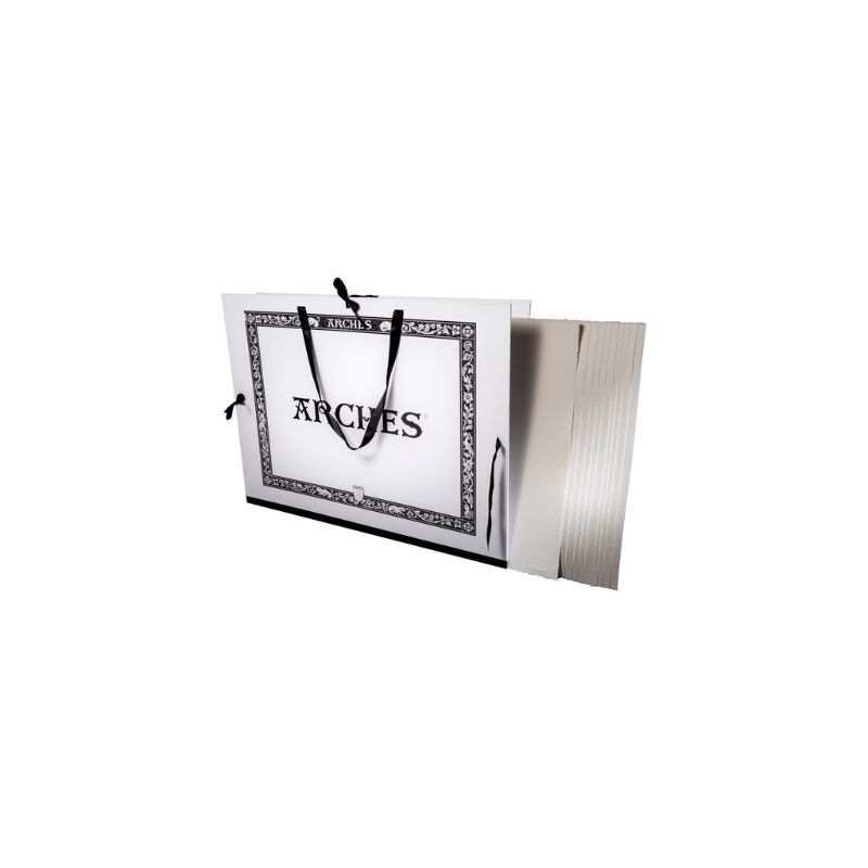 10 feuilles aquarelle Arches + carton à dessin offert