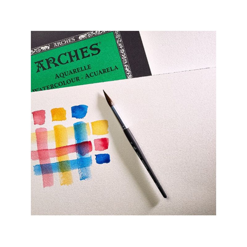 10 feuilles aquarelle qualité professionnelle Arches + carton à dessin offert