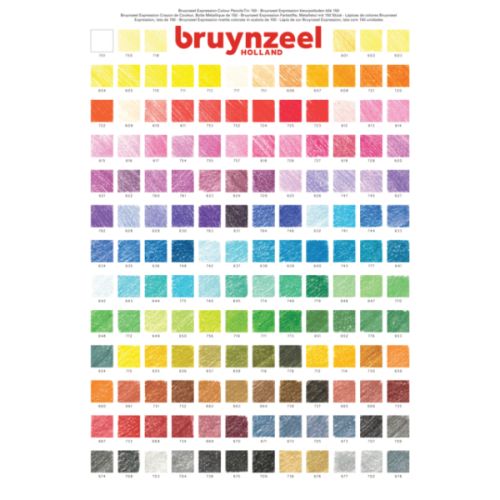 Assortiment de 150 crayons de couleur haute qualité Bruynzeel dans une boite en métal