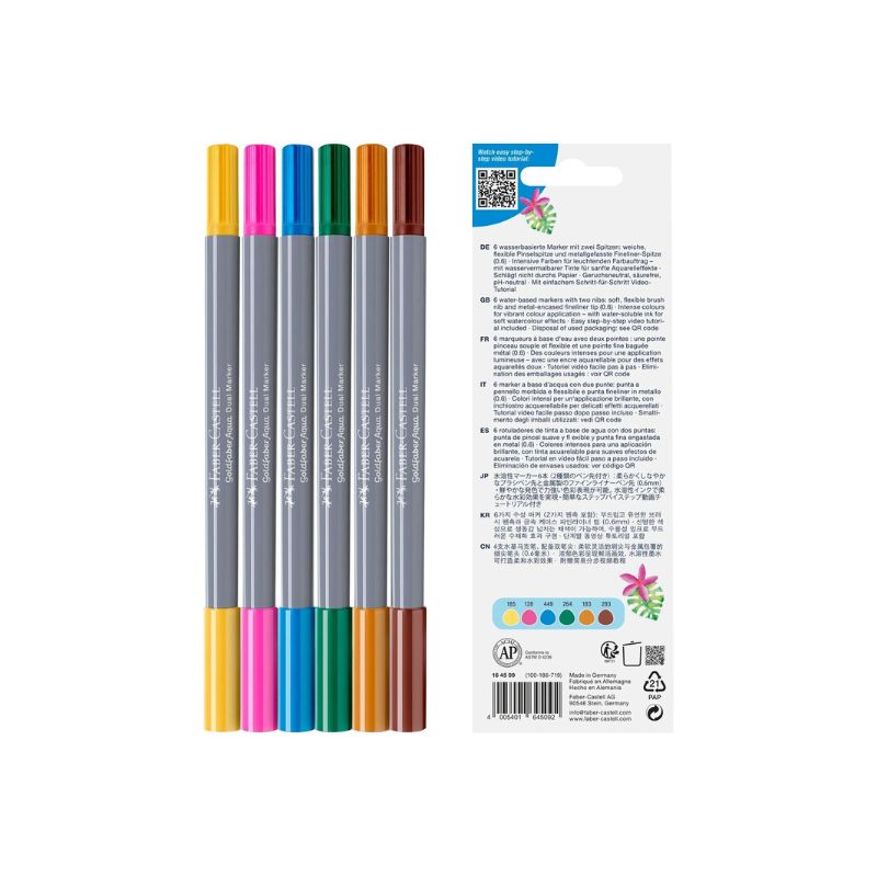 6 feutres aquarellables haute qualité - Goldfaber aqua Coconut - Faber-Castell