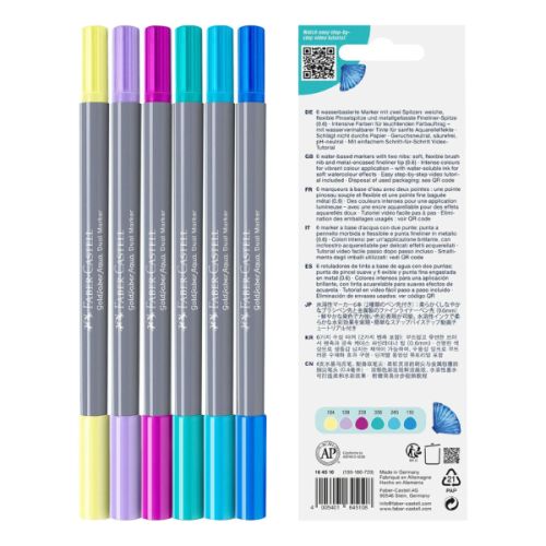 Assortiment de 6 feutres aquarellables Goldfaber - Seashells - Faber-Castell