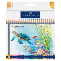 Boîte 24 crayons GoldFaber aqua - Edition Underwater Treasures