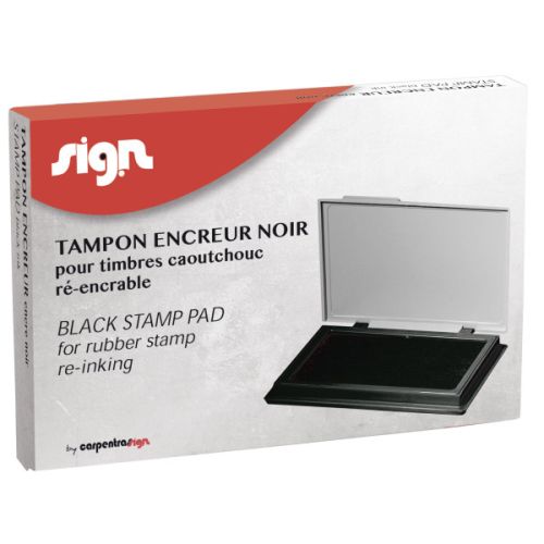 Tampon encreur noir - bureautique et loisirs créatifs