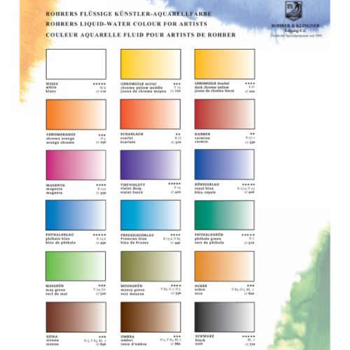 Flacon 12ml encre acrylique Aquarellfarbe - Rohrer & Klingner