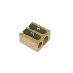 Taille-crayon double en bois