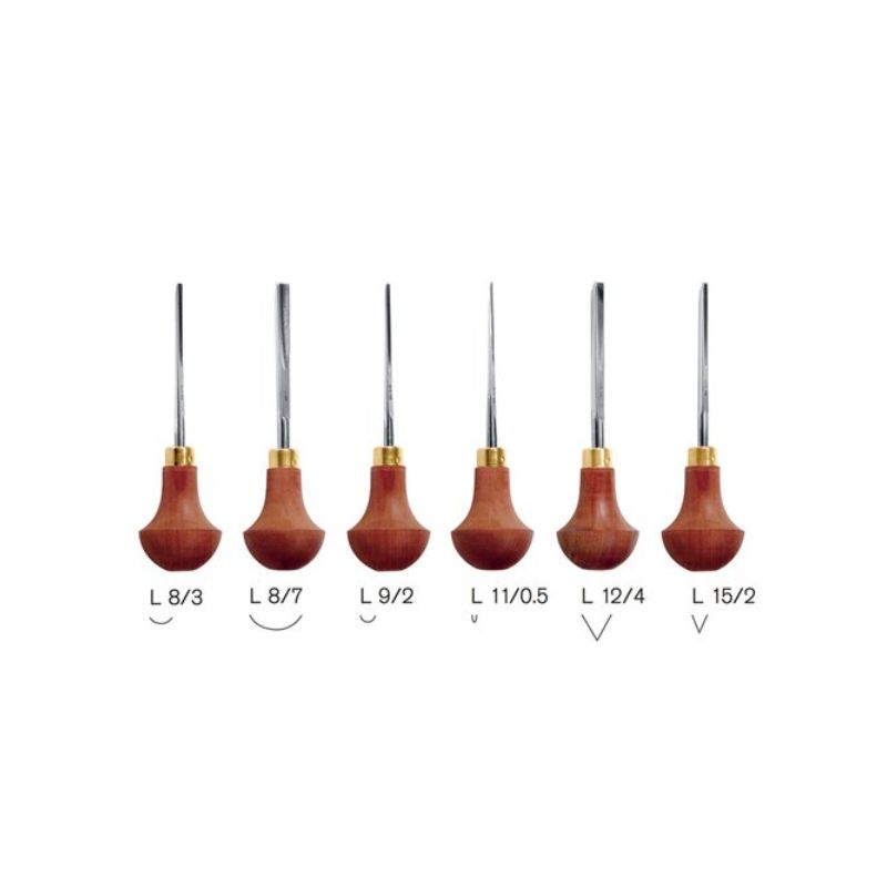 Set pour gravure sur linoleum - 6 outils Pfeil Jeu n°C