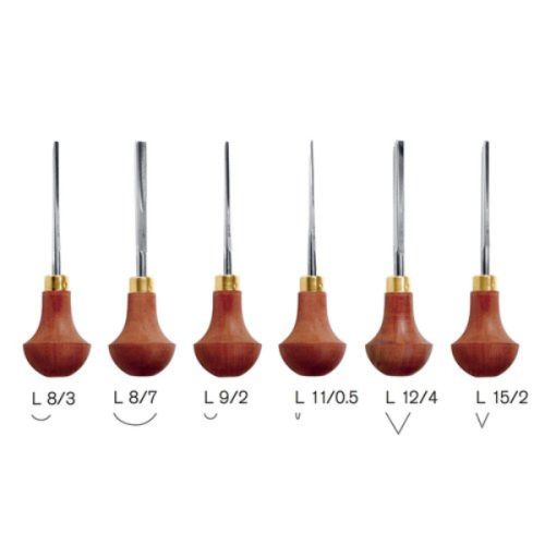 Set pour gravure sur linoleum - 6 outils Pfeil Jeu n°C