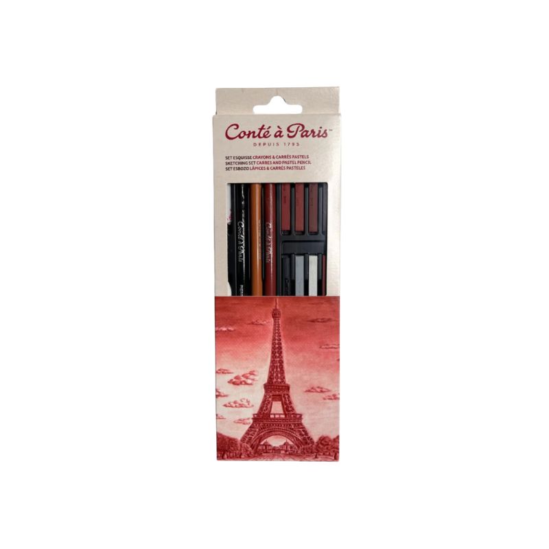Coffret esquisse - Crayons, carrés et accessoires - Conté à Paris