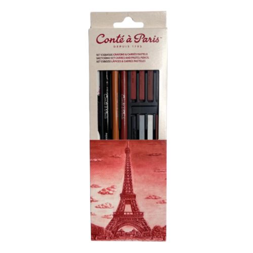 Coffret esquisse - Crayons, carrés et accessoires - Conté à Paris