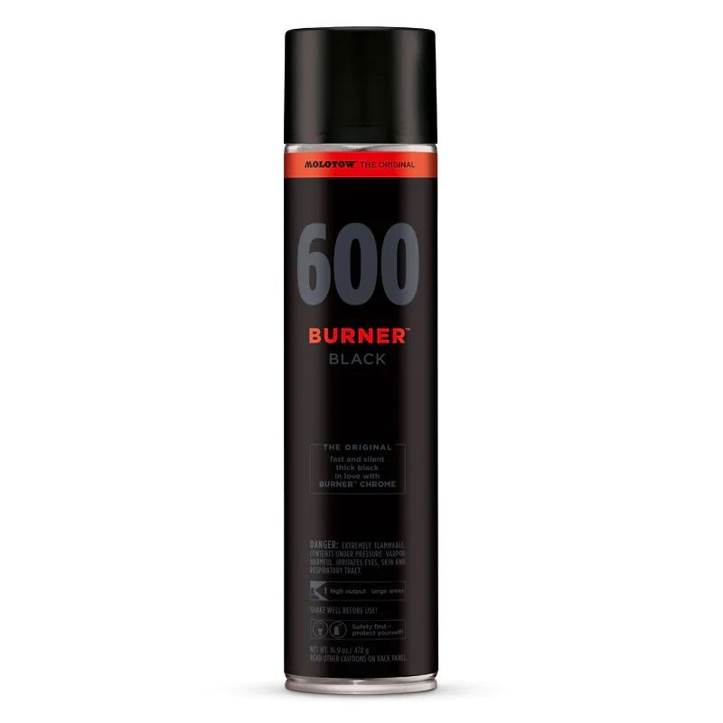Bombe de peinture Molotow Burner black 600ml