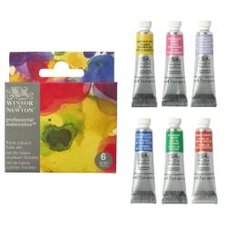 Set 6 tubes aquarelle extra-fine Winsor & Newton - Couleurs florales