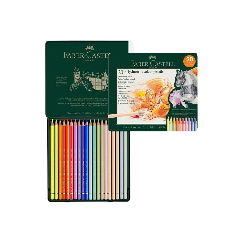 Boîte 20 crayons de couleurs Polychromos - Nouvelles couleurs - Faber-Castell