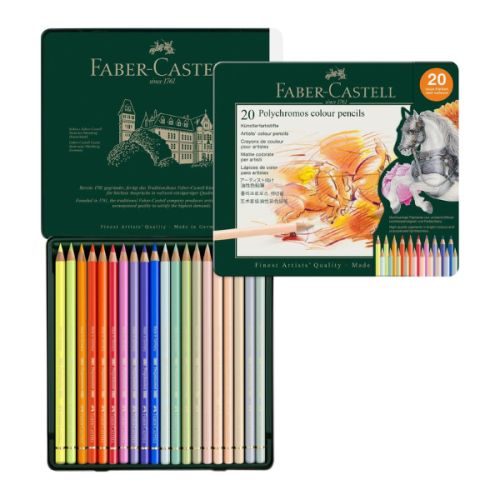 Boîte 20 crayons de couleurs Polychromos - Nouvelles couleurs - Faber-Castell