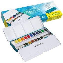 Boîte métal "la petite aquarelle" - 12 demi-godets + 6 offerts ! - Sennelier