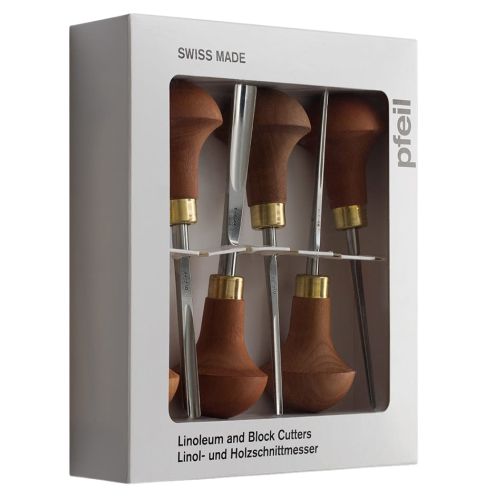 Set 6 gouges Pfeil pour gravure sur linoleum - Jeu n°B