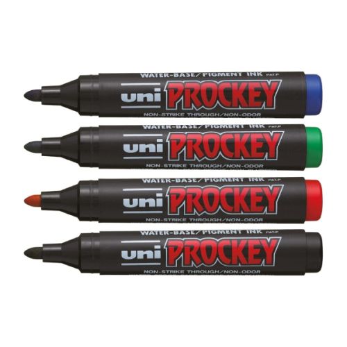 Marqueurs permanents Prockey - Uni-Ball - Assortiment 4 couleurs