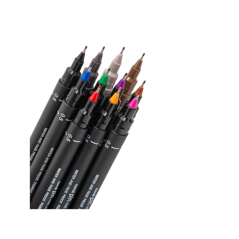 Set 8 feutres fins couleurs 0.5mm - Uni Pin Uni-Ball