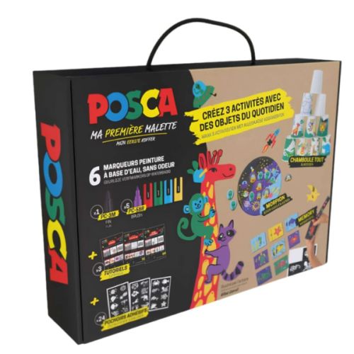 Ma première mallette POSCA - 6 marqueurs peinture à base d'eau