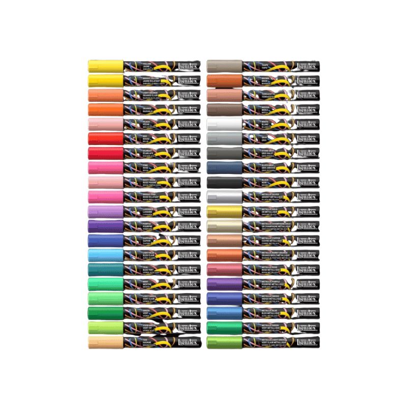 Coffret 40 marqueurs acrylique multi-supports Liquitex