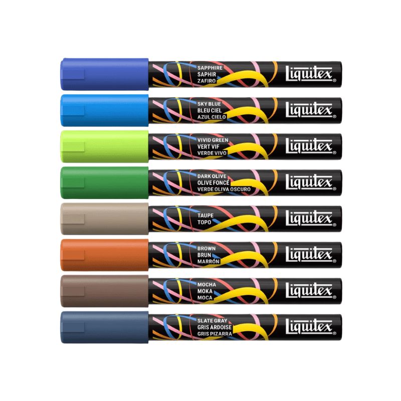 Liquitex Marker Set Paysage - 8 marqueurs acrylique multi-supports Liquitex