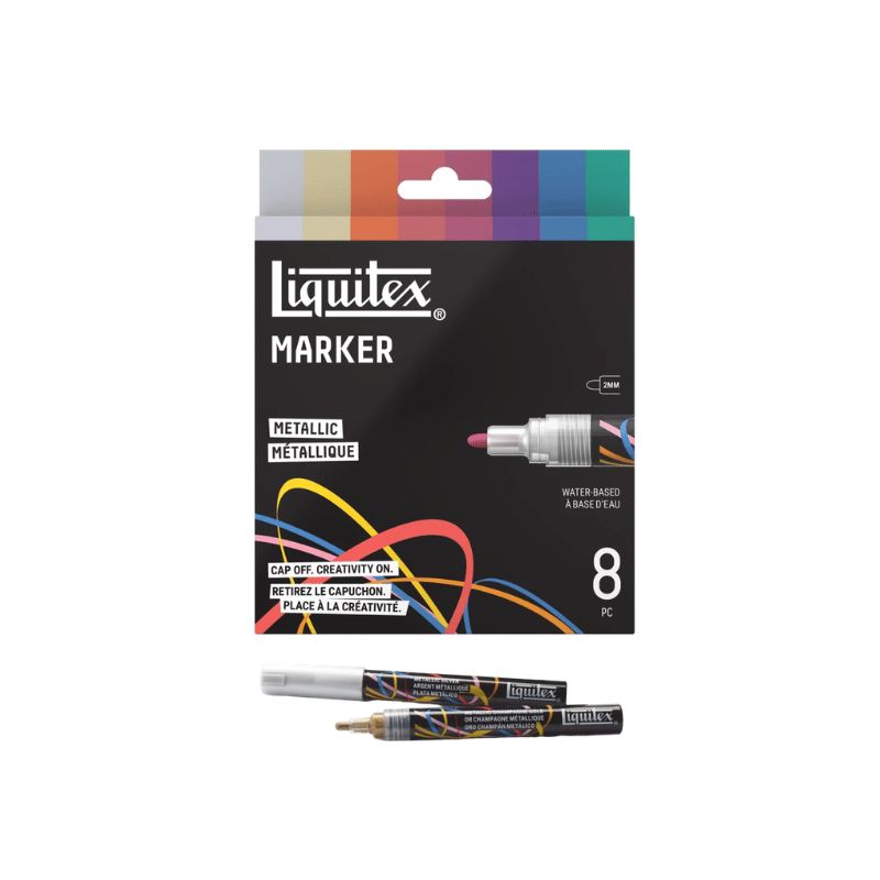 Set 8 marqueurs acrylique Liquitex - Métallique