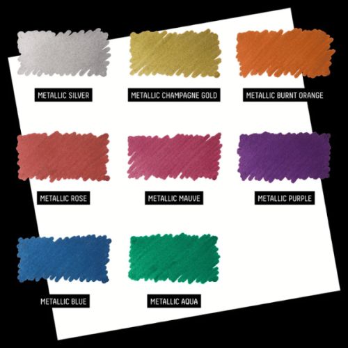 Liquitex Marker Set Métallique - 8 marqueurs acrylique Liquitex multi-supports