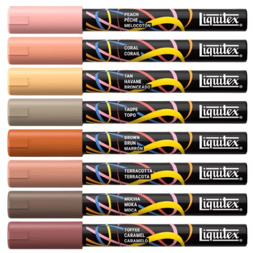 Set 8 marqueurs peinture acrylique Liquitex 2mm - Portrait