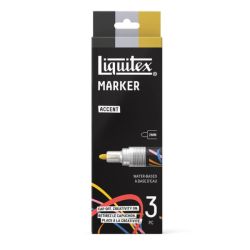 Set 3 marqueurs acrylique Liquitex - Accent