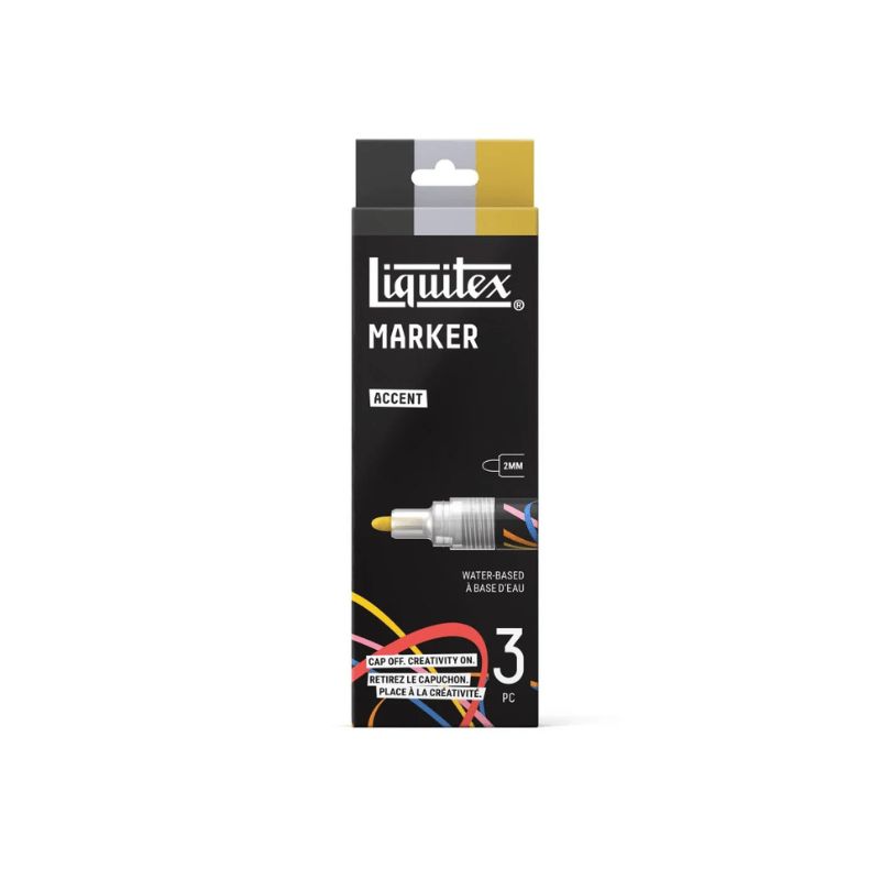 Set 3 marqueurs acrylique Liquitex - Accent