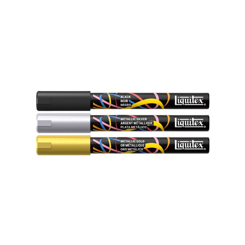 Set 3 marqueurs peinture acrylique Liquitex 2mm - Accent