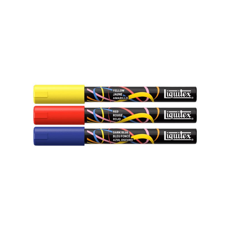 Set 3 marqueurs peinture acrylique Liquitex 2mm - Primaire