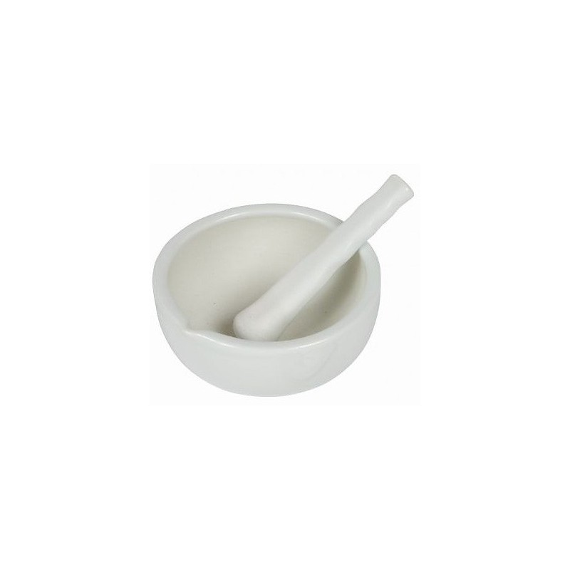Mortier en porcelaine + pilon, pigments pour fabrication peinture