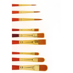 Pinceaux en fibres synthétiques pour l'acrylique, la gouache, pinceaux pour peinture à l'huile,brosse acrylique