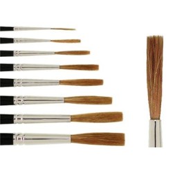 Brosse à lettres carrée en Martre Kolinsky pure Leonard 3552LC pour décoration