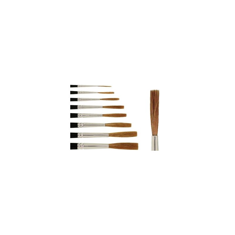 Brosse à lettres carrée en Martre Kolinsky pure Leonard 3552LC pour décoration